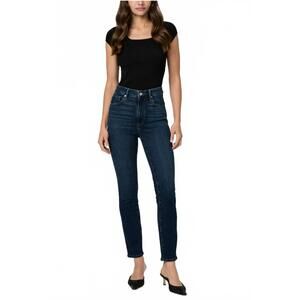 PAIGE Women's cigarette Jeans - Dark Blue
